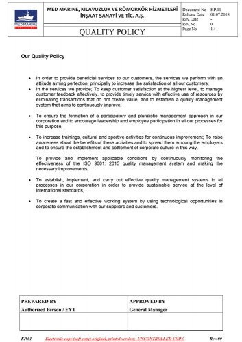 Quality Policy