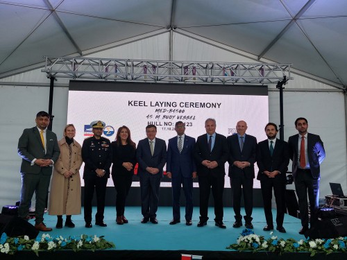 Med Marine Organized Keel Laying Ceremony For Port Qasım´s Buoy Tender Vessel